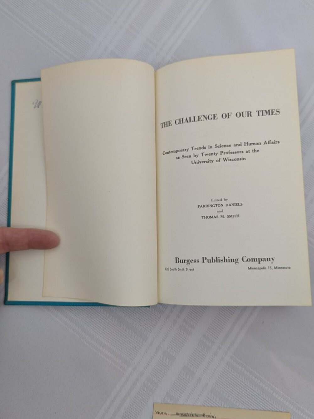 The Challenge of Our Times - Daniels & Smith HC 1954 - Picture 7 of 13